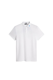 KV Regular Fit Golf Polo in White by J.Lindeberg