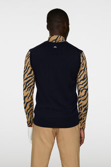 Men | Liam Knitted Vest | JL Navy