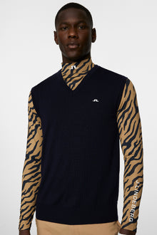 Men | Liam Knitted Vest | JL Navy