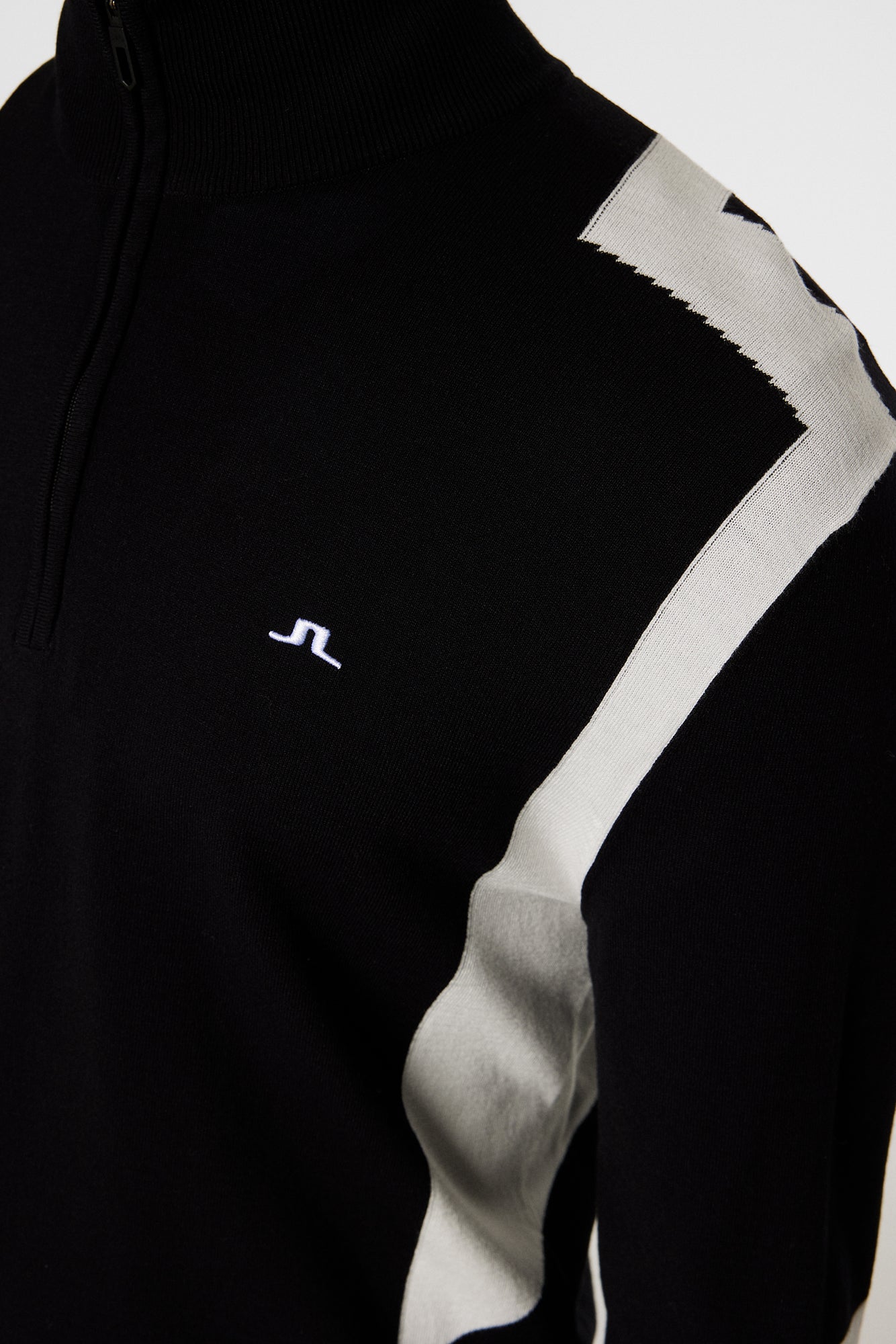 Men | Kendrick Knitted Zip Sweater | Black (V2)