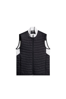Holden Quilt Hybrid Vest in White by J.Lindeberg
