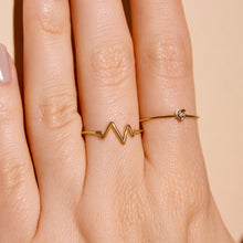 Gold Heartbeat Ring