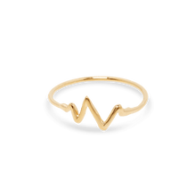 Gold Heartbeat Ring