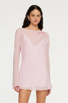 The Marcelle Mini Dress By GINIA In Candy Pink