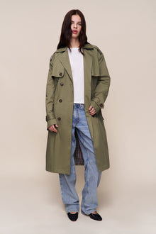 Womens | Classic Trench Coat | Olive