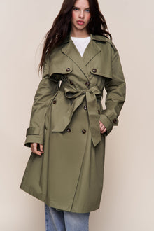 Womens | Classic Trench Coat | Olive