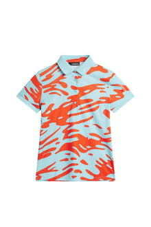 Tour Tech Print Polo in Neptune Atomizer by J.Lindeberg