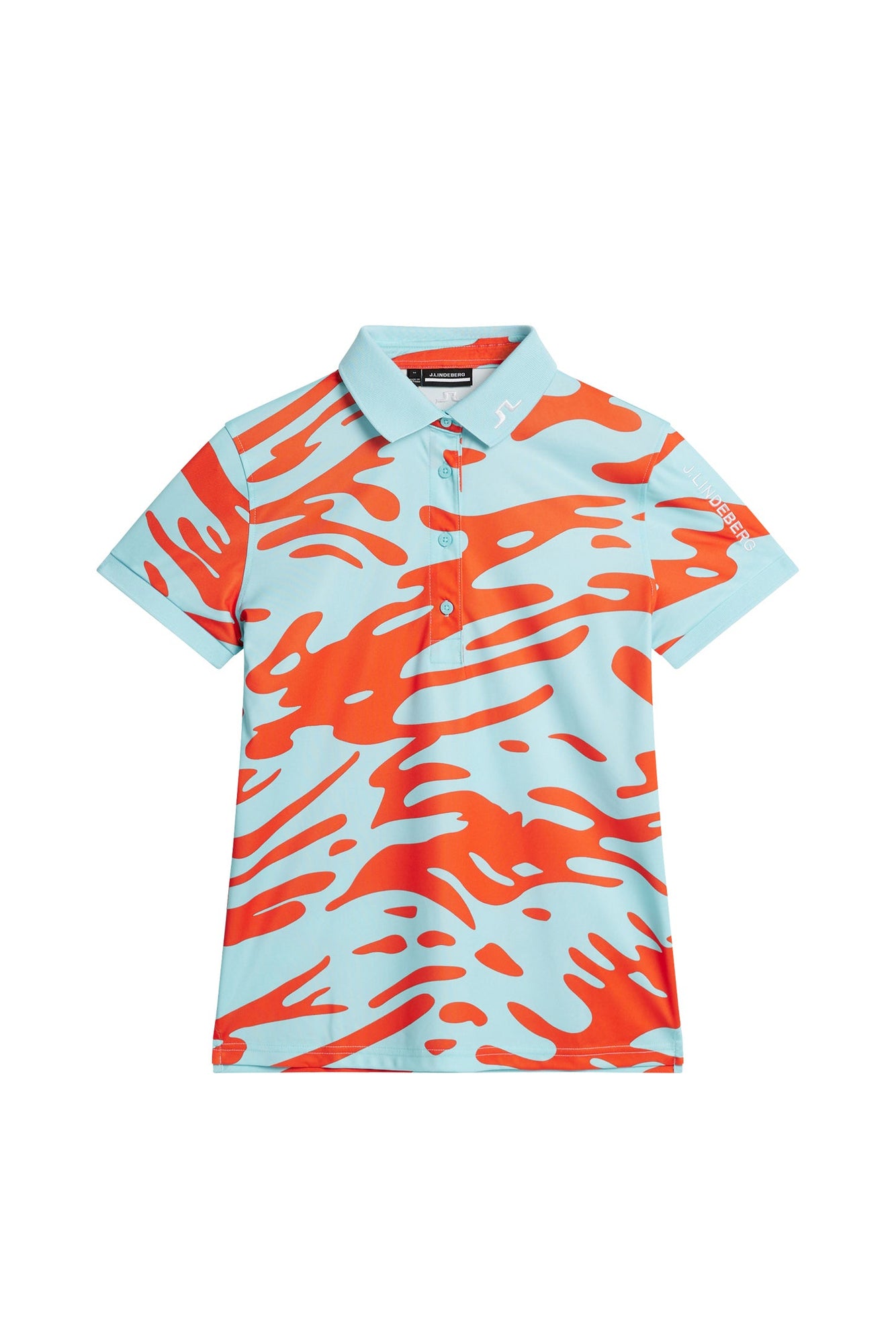 Tour Tech Print Polo in Neptune Atomizer by J.Lindeberg