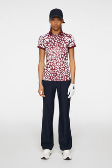 Women | Tour Tech Print Polo | Glitch Leo Lime