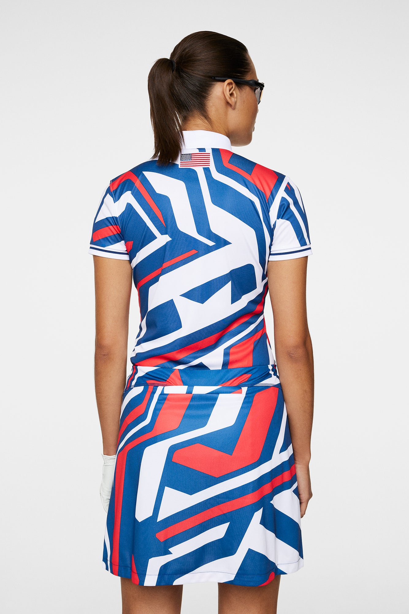 Women | Felicite Print Polo | US Golf Red