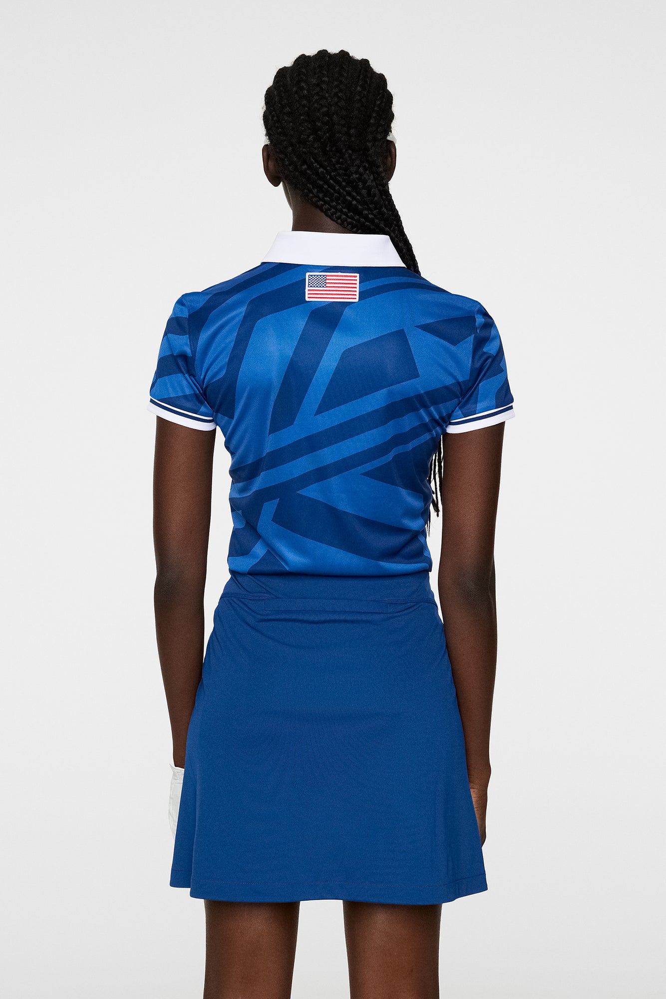 Women | Felicite Print Polo | US Golf Blue