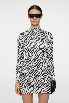 Women | Ella Print Compression Top | Tour Tiger Moonbeam M