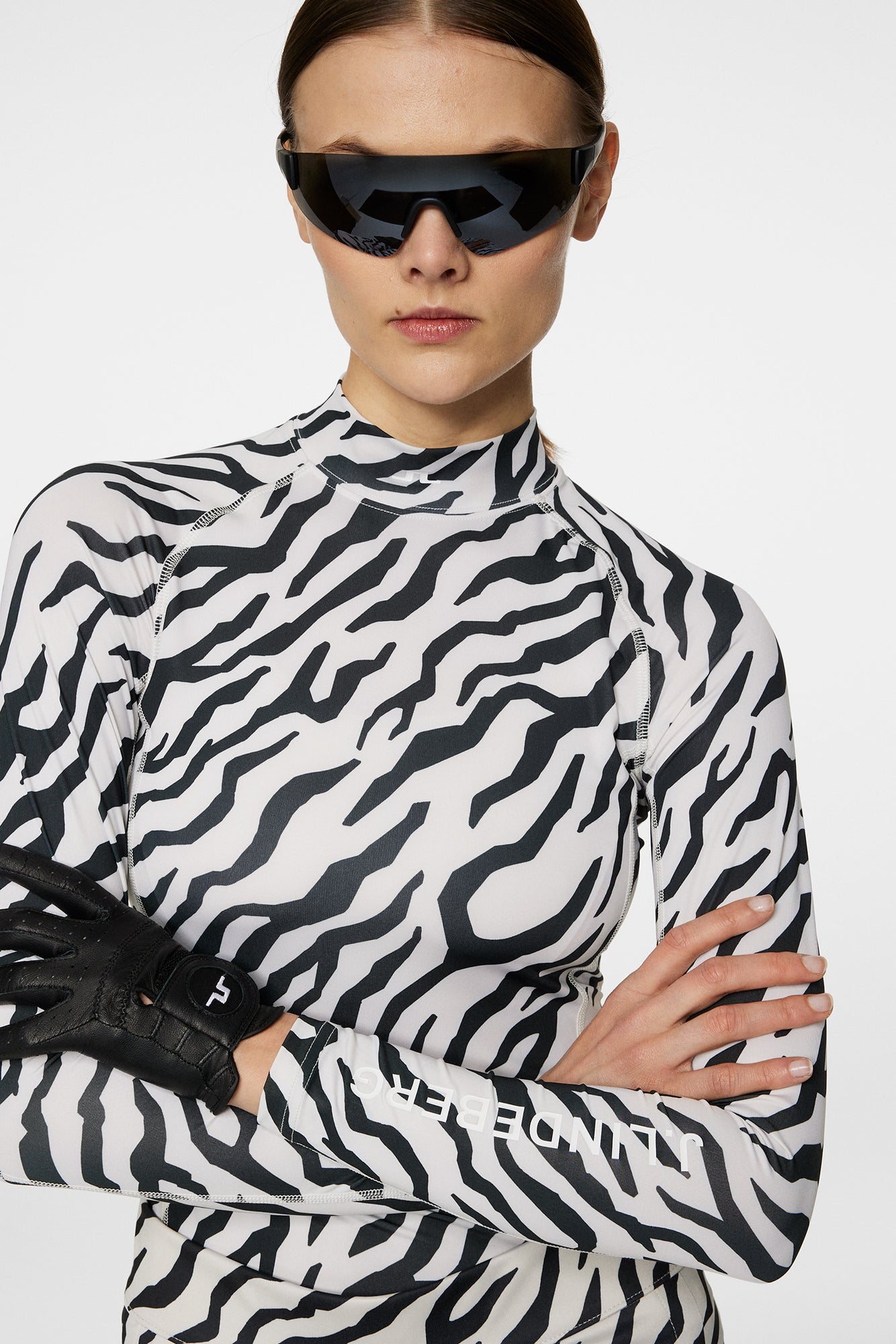 Women | Ella Print Compression Top | Tour Tiger Moonbeam M