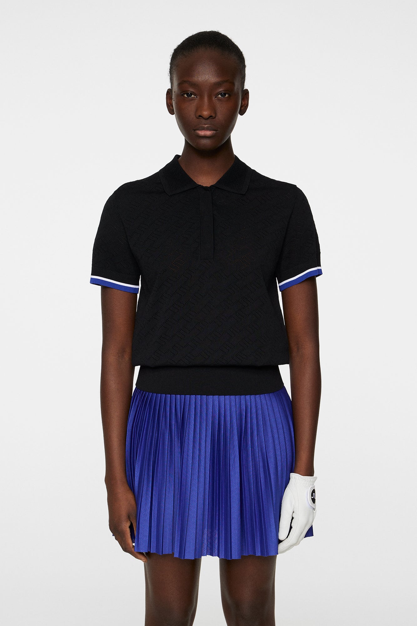 Women | Lomi Knitted Polo Shirt | Black