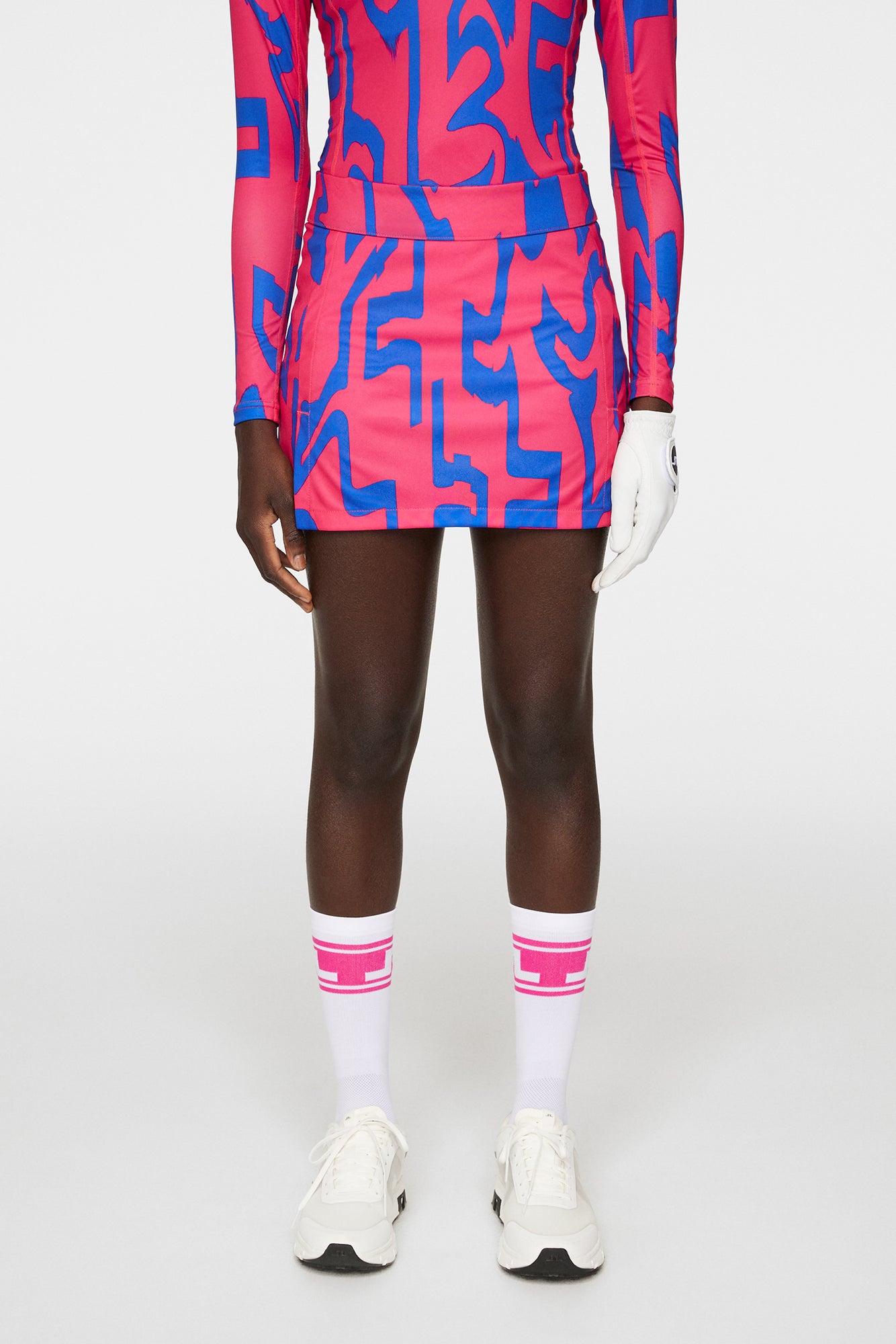 Women | Amelie Print Skirt | Glitch Bridge Pink