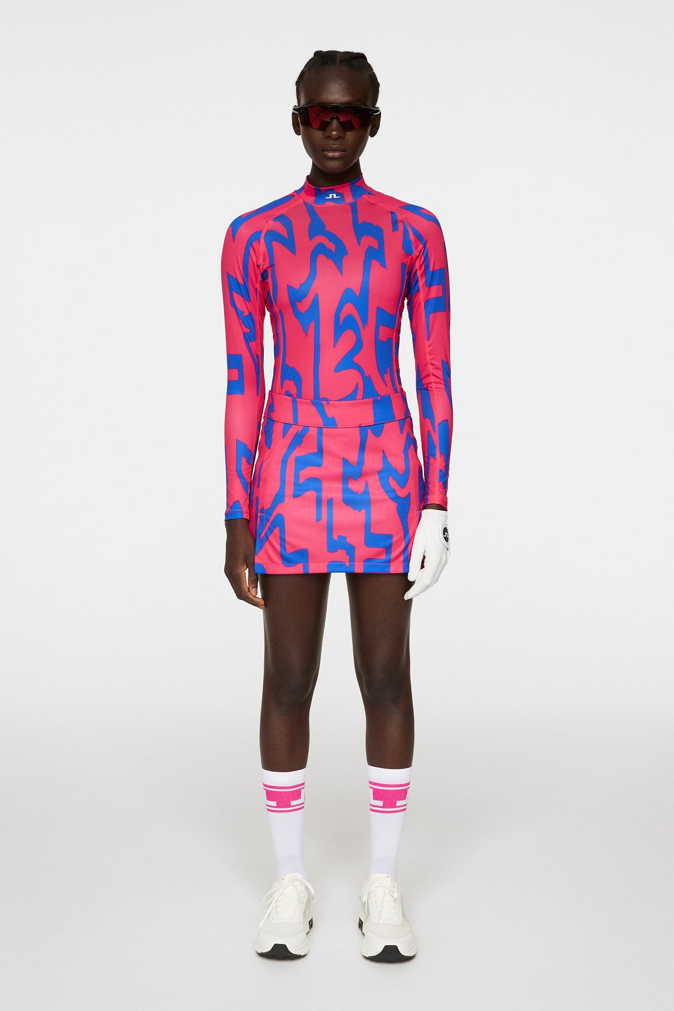 Women | Amelie Print Skirt | Glitch Bridge Pink