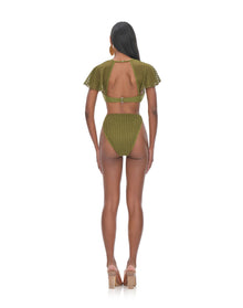 Gara High Rise Bikini Bottom | Green