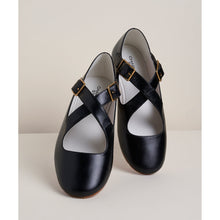 Georgie Leather Ballet Flat | Black