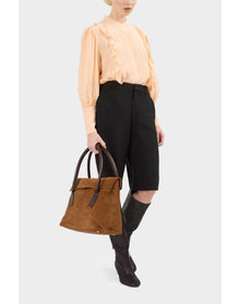 Gillian Silk Ruffle Detail Button Down Top | Sorbet