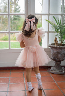 Girl | Anise Satin Embroidered Hair Bows Ballet | Pink