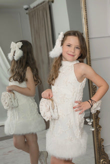 Girl | Ava Flower Hair Bow | Ivory