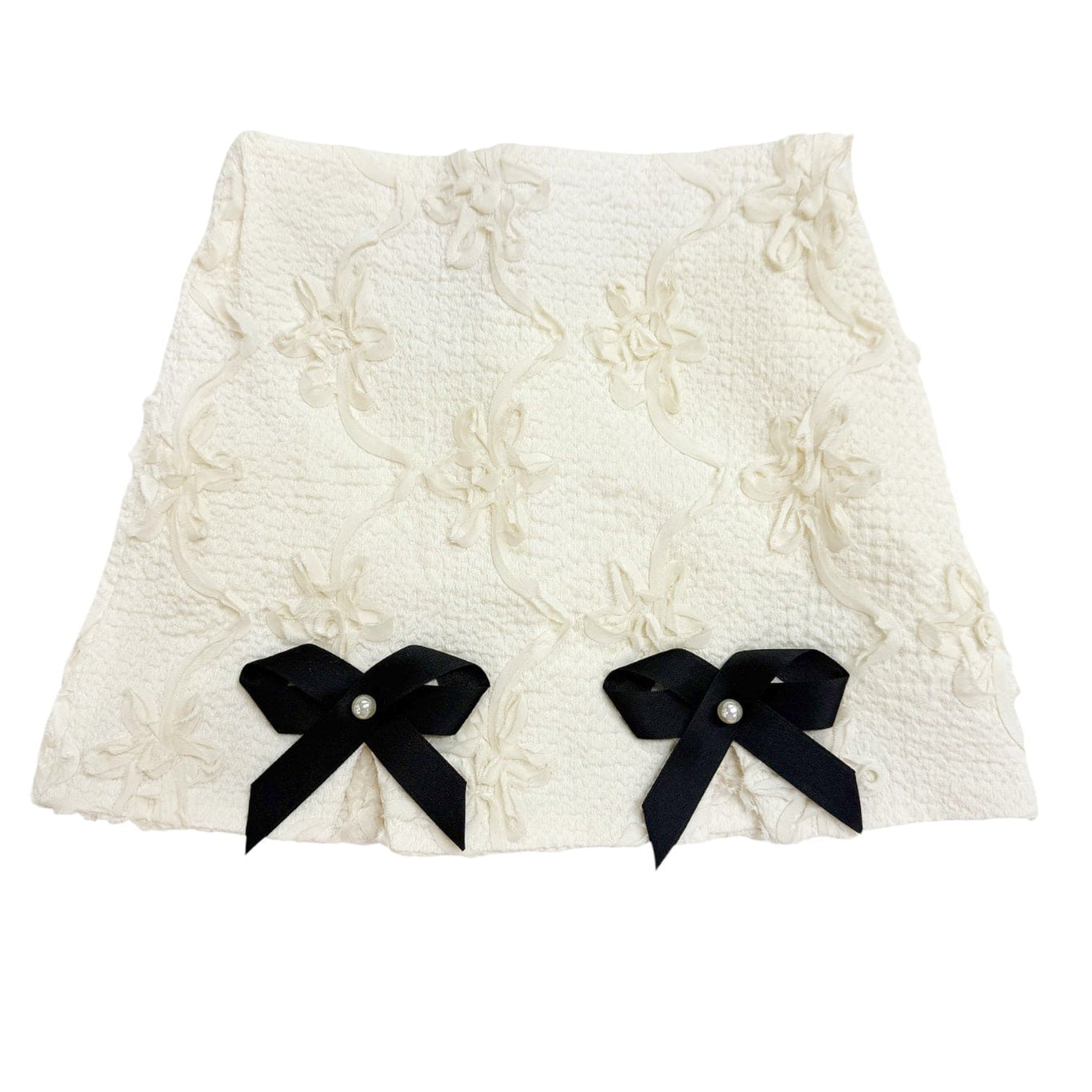 Girl | Ava Ivory Flower Bow Skirt