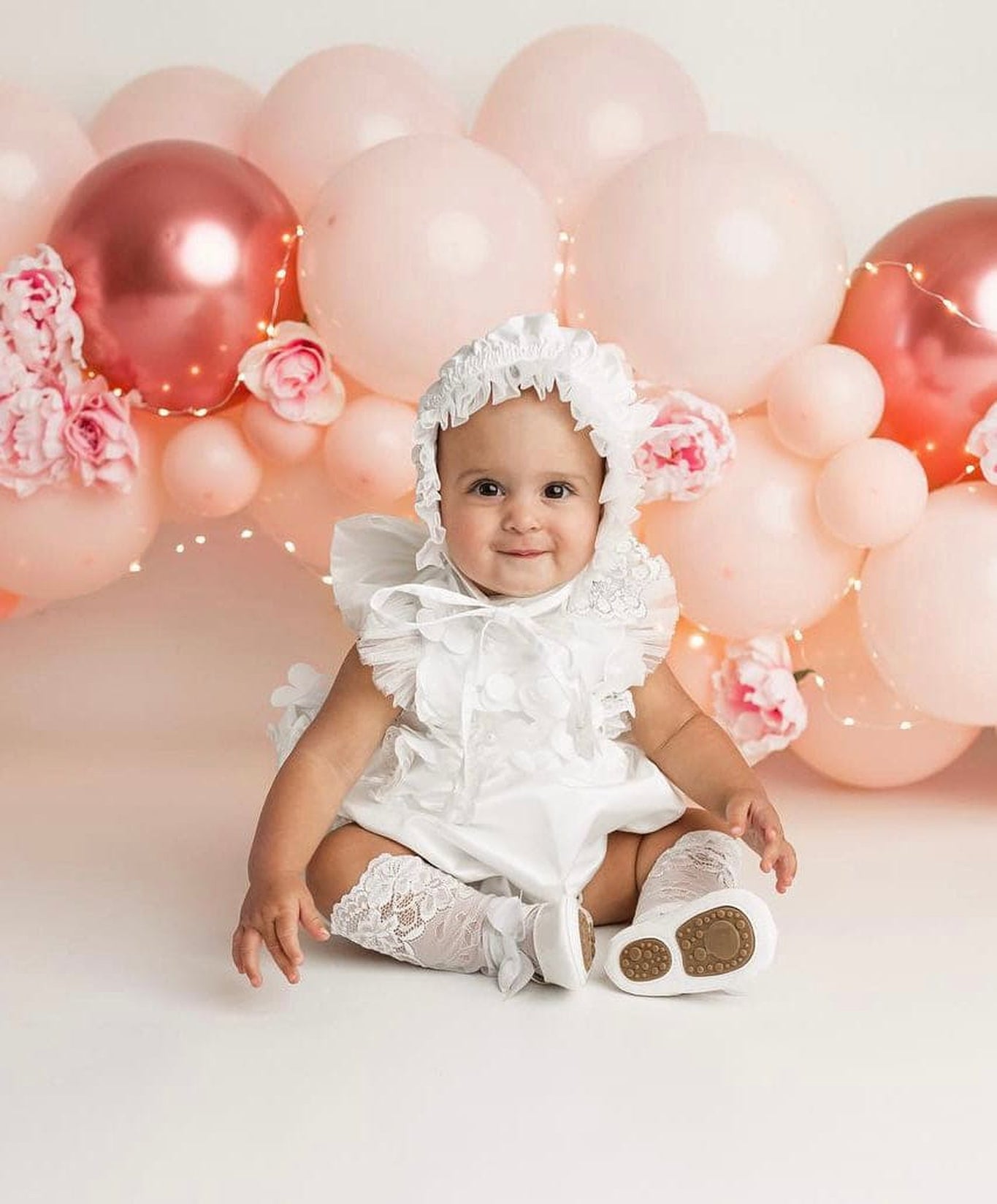 Girl | Butterfly White Satin Ceremony Romper
