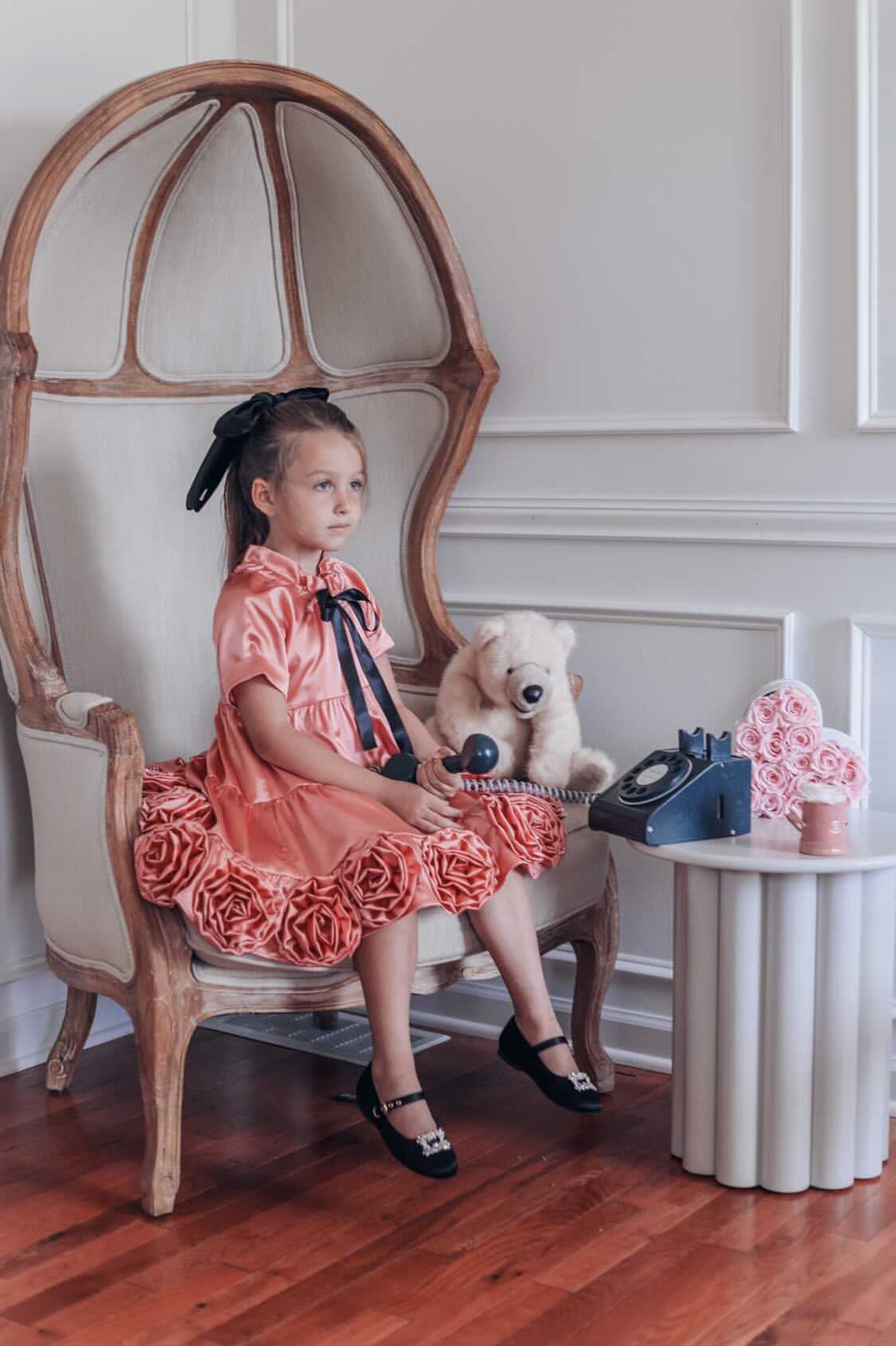 Girl | Satin Dress | Rose