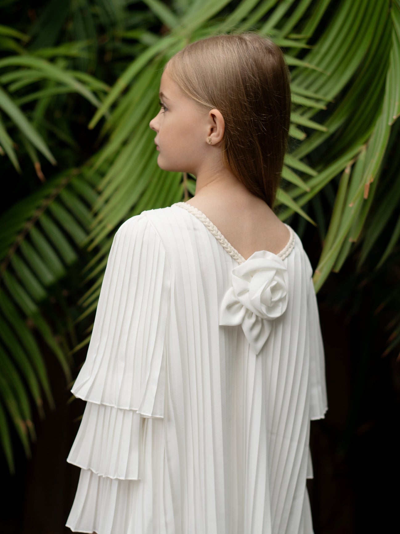Girl | Sienna Pleated Dress | White