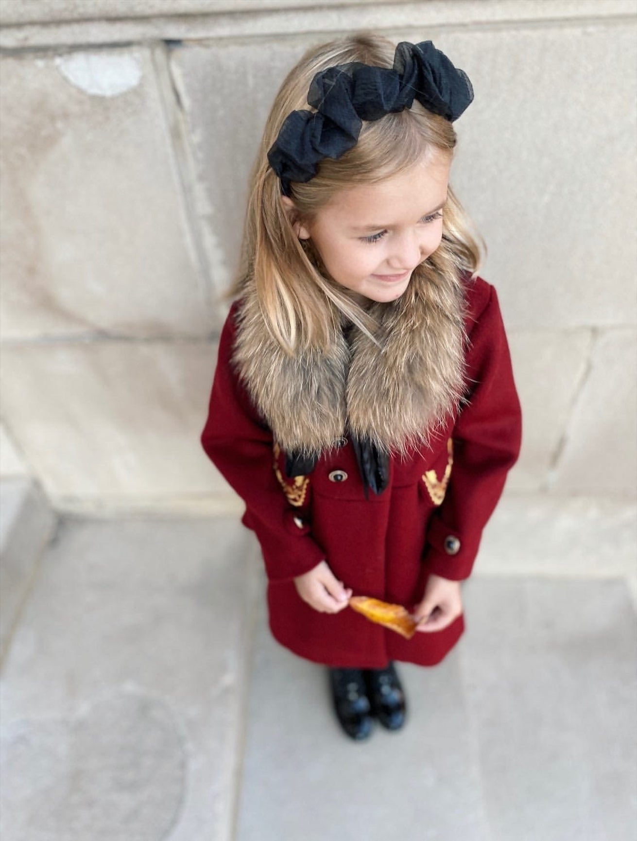 Girl | The Empress Garnet Wool Coat | Red