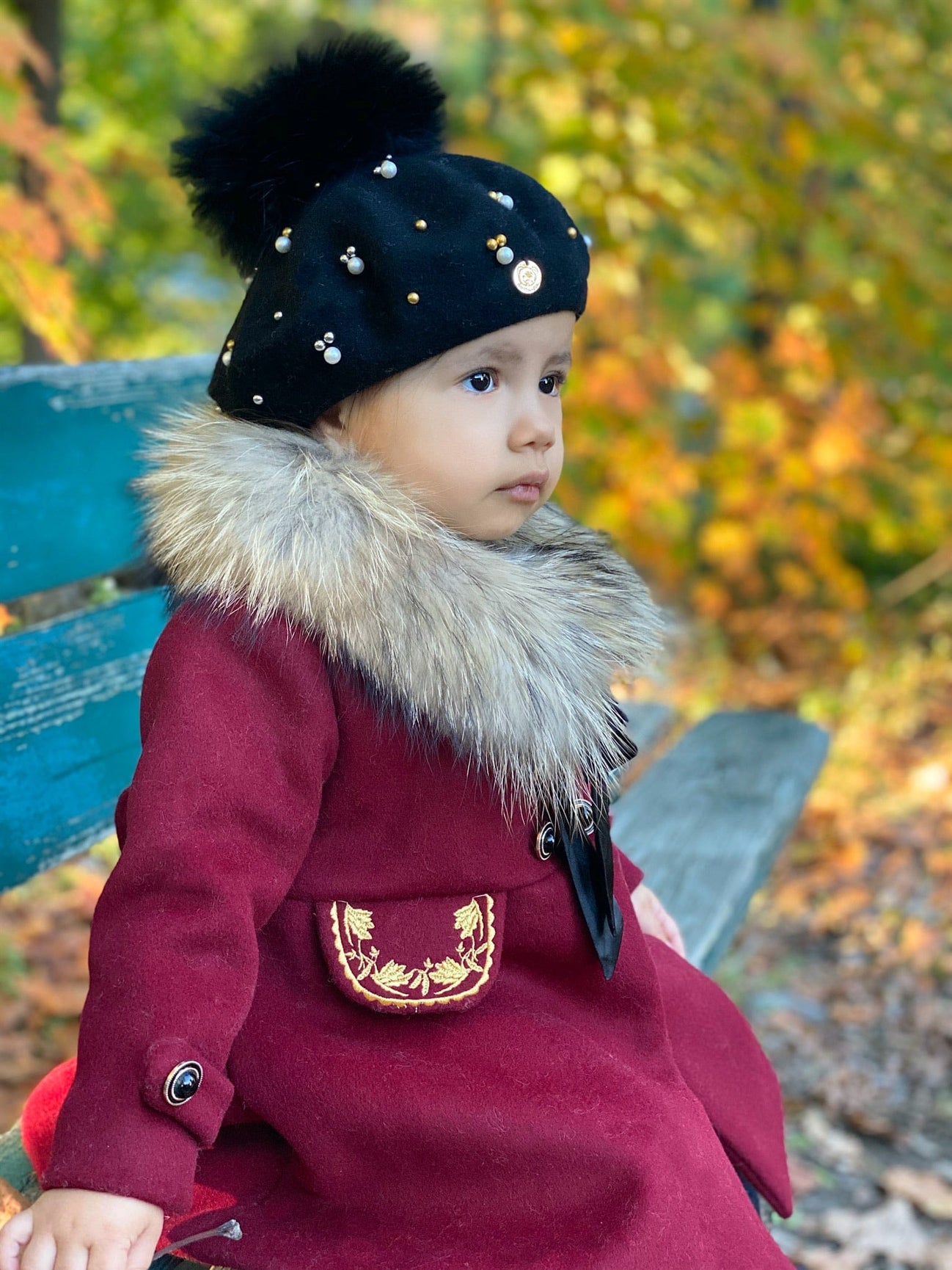 Girl | The Empress Garnet Wool Coat | Red