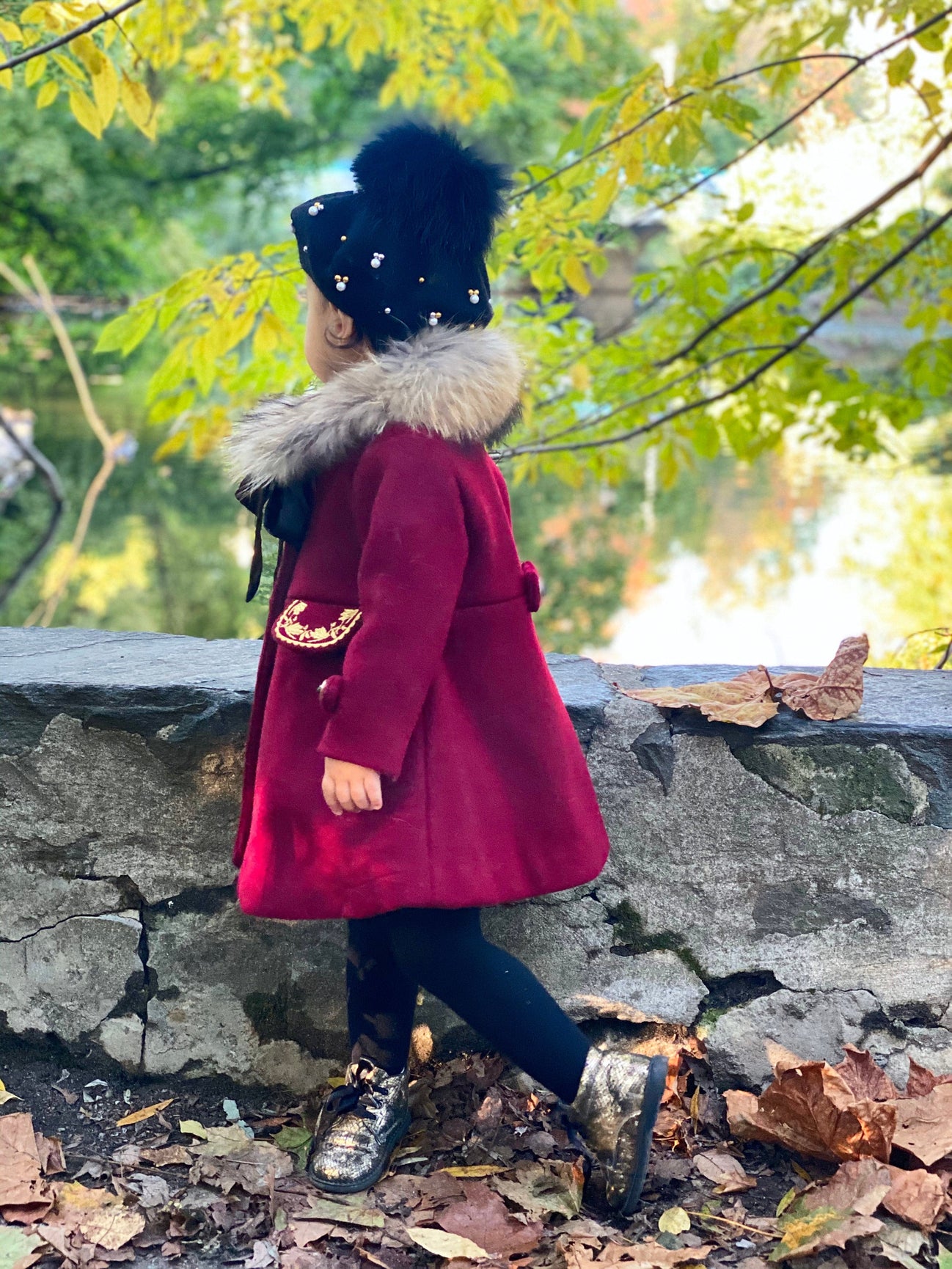 Girl | The Empress Garnet Wool Coat | Red