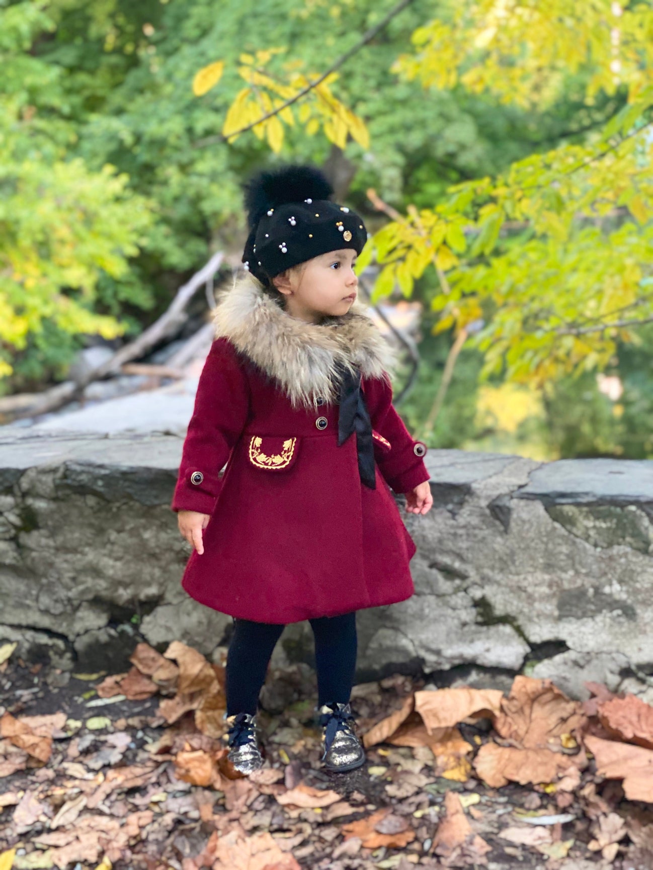 Girl | The Empress Garnet Wool Coat | Red