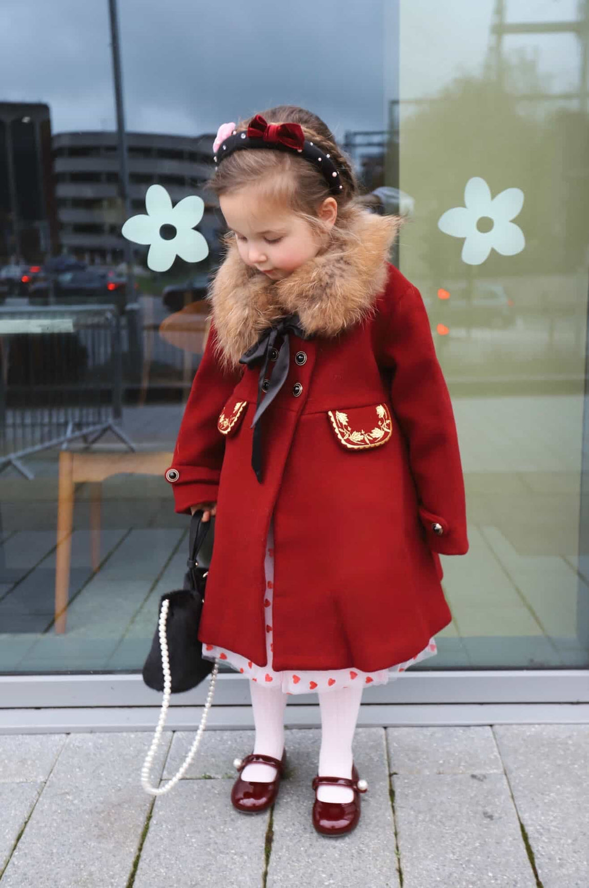 Girl | The Empress Garnet Wool Coat | Red