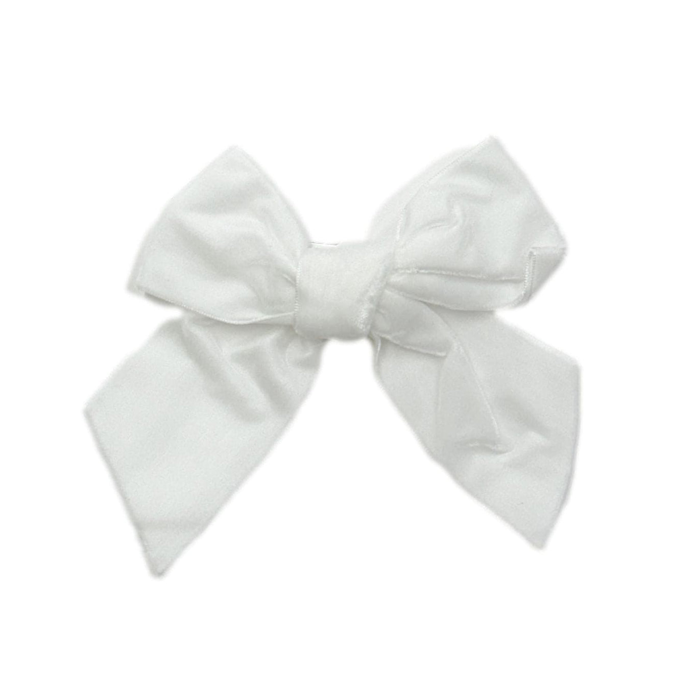 Girl | Velvet Bow Hair Clip | White