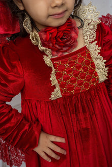 Girl | Victoria Flower Neck Tie | Red