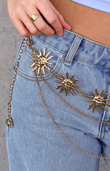 Multi Chain Star Belt | Gold