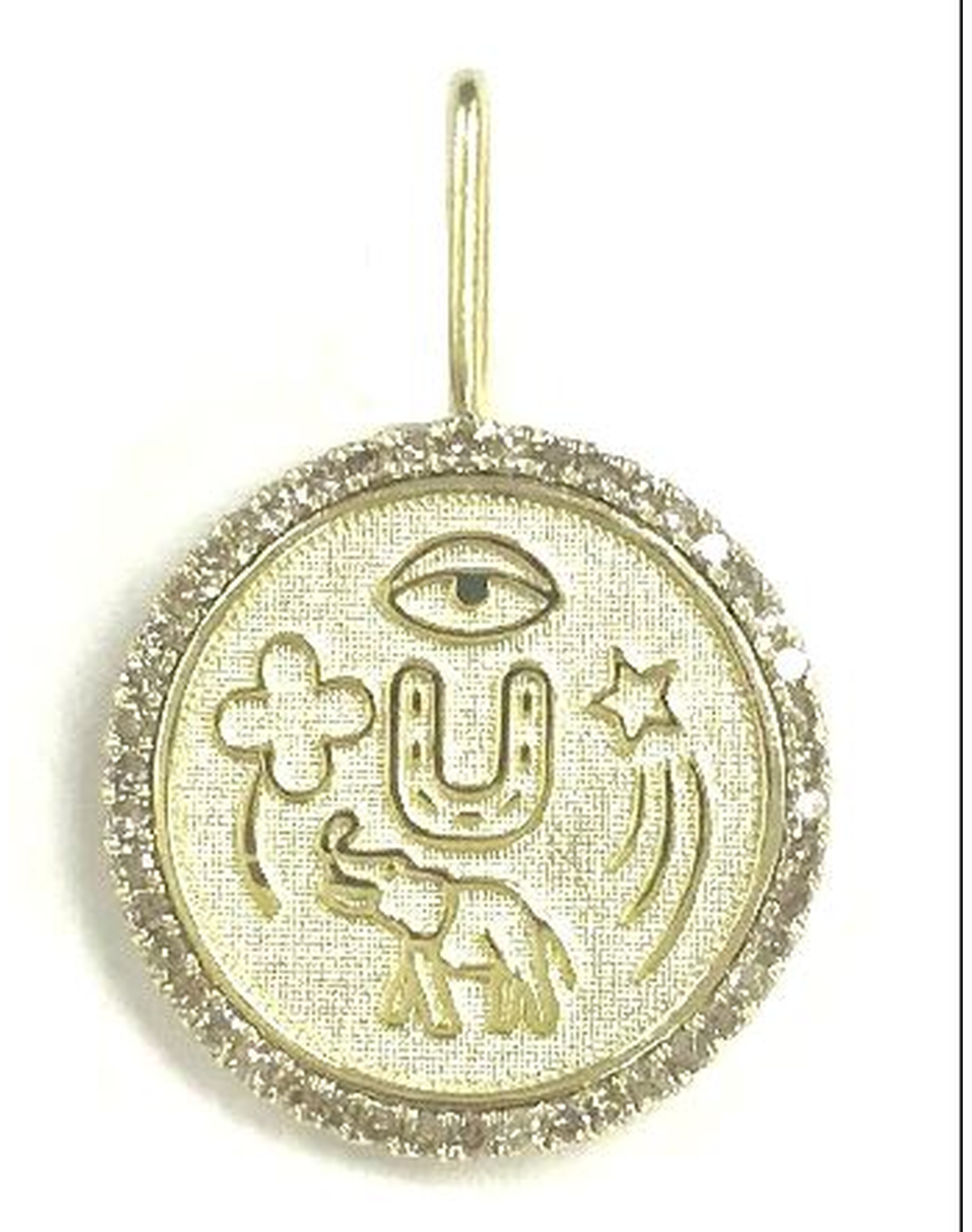 Good Luck Symbol Charm | Gold & Diamond