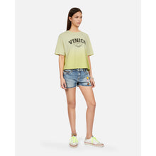 Gradient T-Shirt With Venice Serigraphy | Women | Bright Yellow