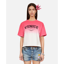 Gradient T-Shirt With Venice Serigraphy | Women | Retro Pink