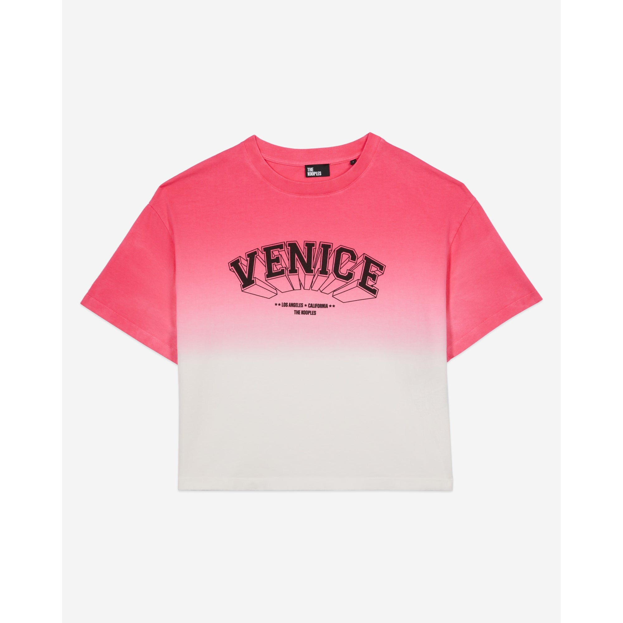 Gradient T-Shirt With Venice Serigraphy | Women | Retro Pink