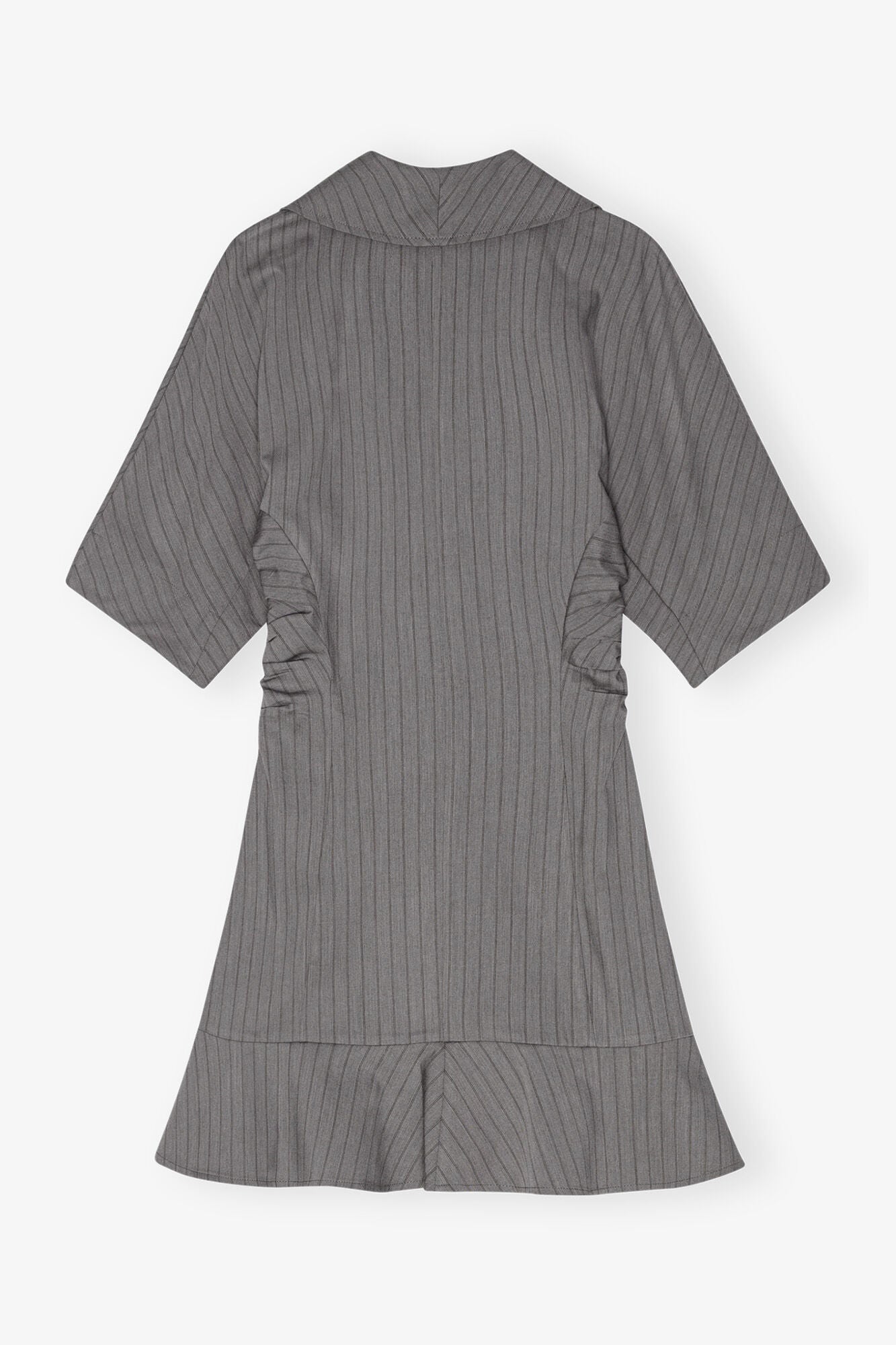 Grey Striped Suiting Mini Dress | Mirage Gray