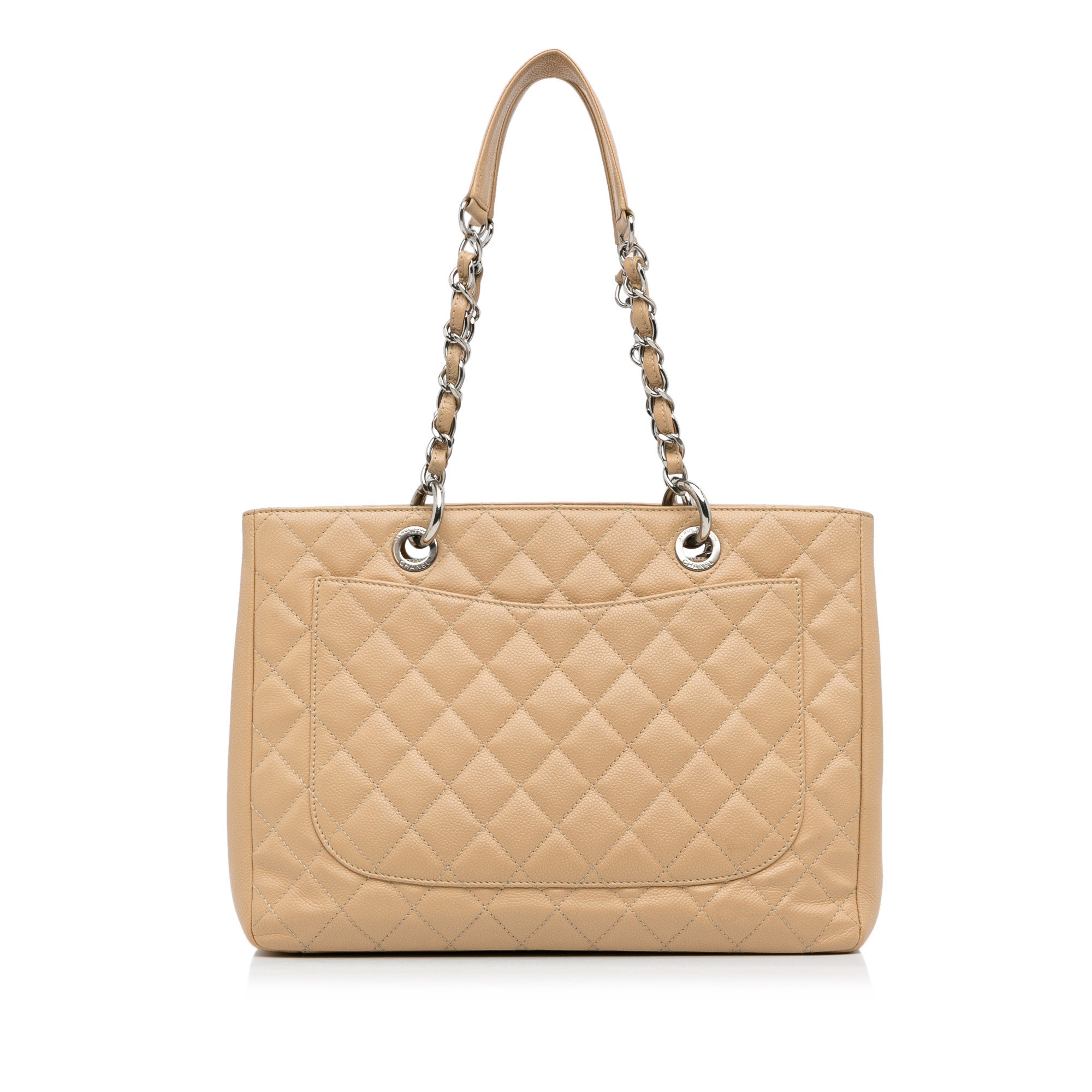 Chanel Pre-Owned Caviar Grand Shopping Tote | Women | Brown x Light Beige