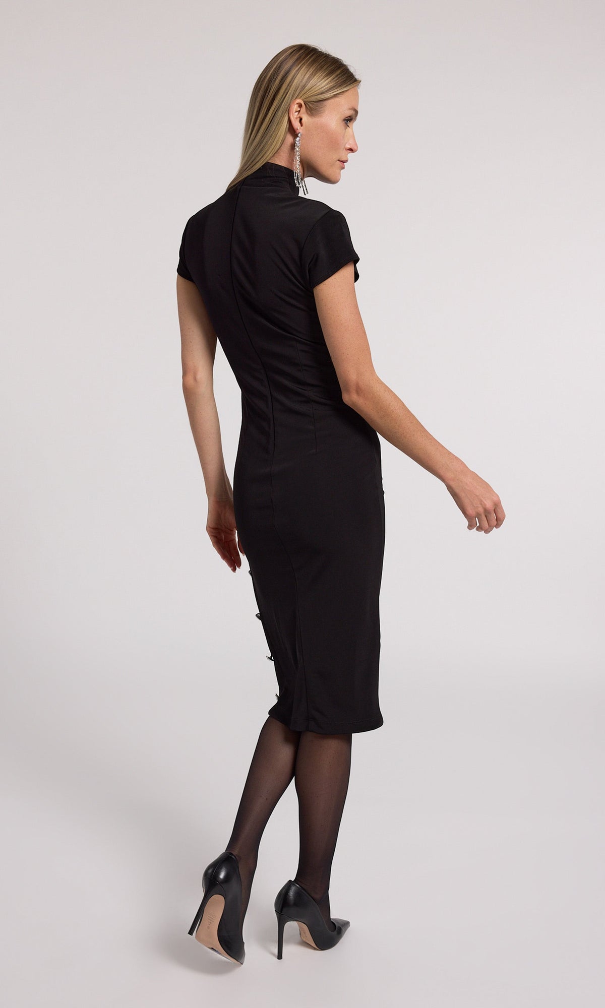 Jayde Button Dress | Black