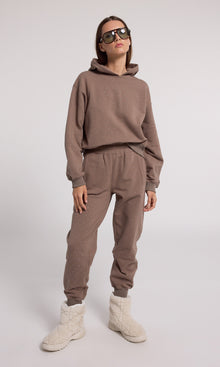 Ruel Crystal Sweatpants | Truffle/Truffle