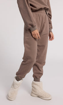 Ruel Crystal Sweatpants | Truffle/Truffle
