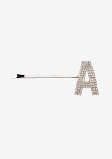 Rhinestone Alphabet Hair Clip - Retrofete