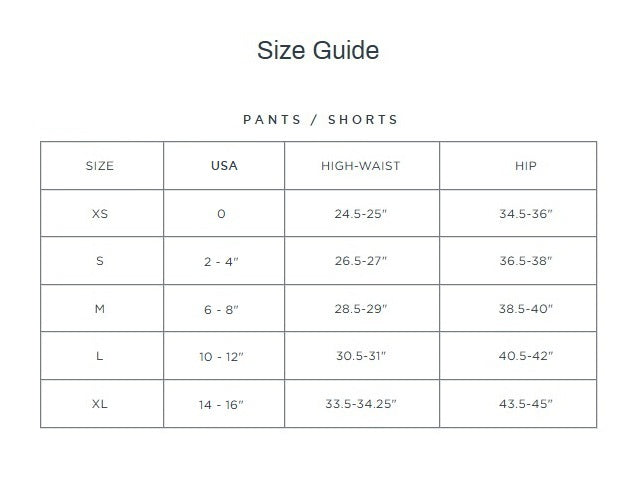 Product size guide