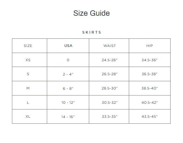 Product size guide