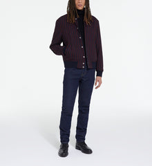 Striped Jacket | Men | Bordeaux x Navy